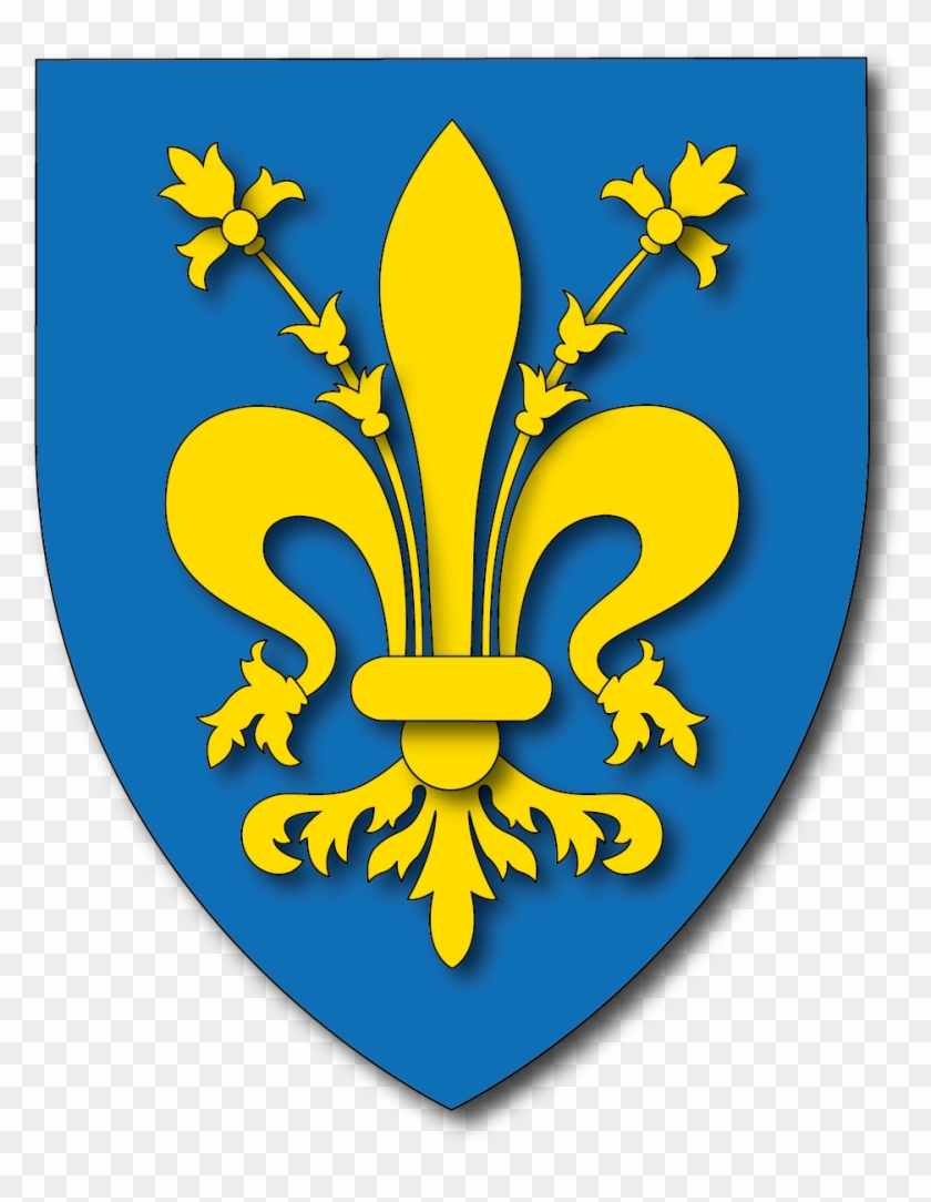 Blason D'azur À Un Lys - Blason Fleur De Lys #324962