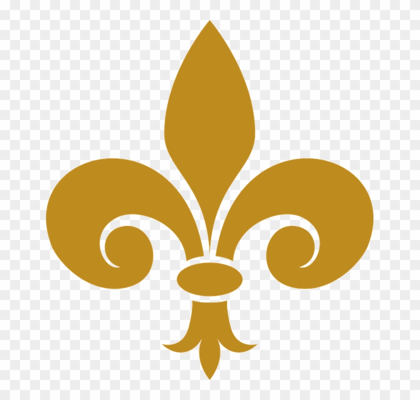 Fleur De Lis Emblem Decoration Saints Design - Fleur De Lis Clip Art #324982