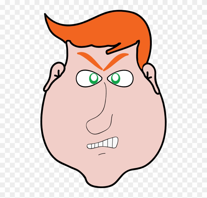 Angry Man Orange Hair Clipart - Royalty-free #325037