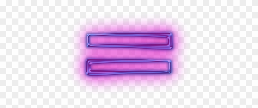 Glowing Purple Neon Icon Alphanumeric Equal Clipart - Majorelle Blue #325133