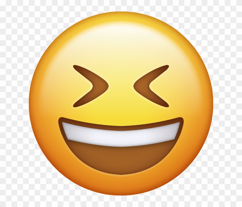 Clipart Laughing Yellow Emoticon Smiley Face - Closed Eyes Laughing Emoji #325202