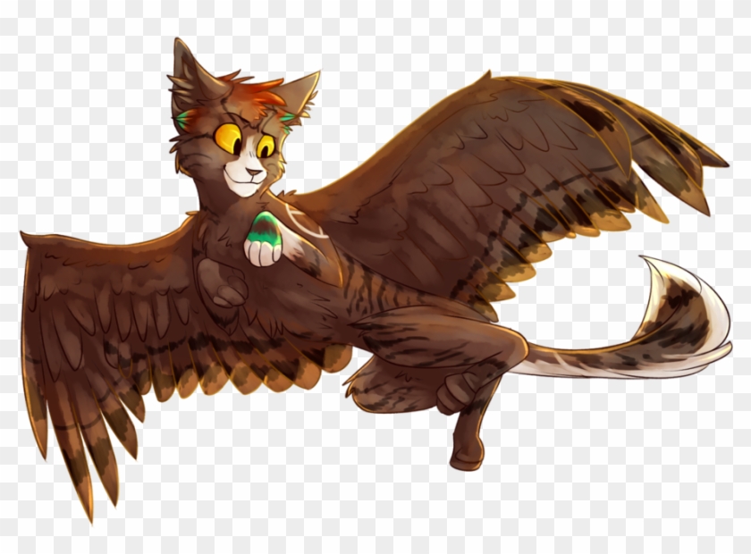 Hey The Weather's Great Up Here By Finchwing On Deviantart - Cat With Wings Finchwing #325207