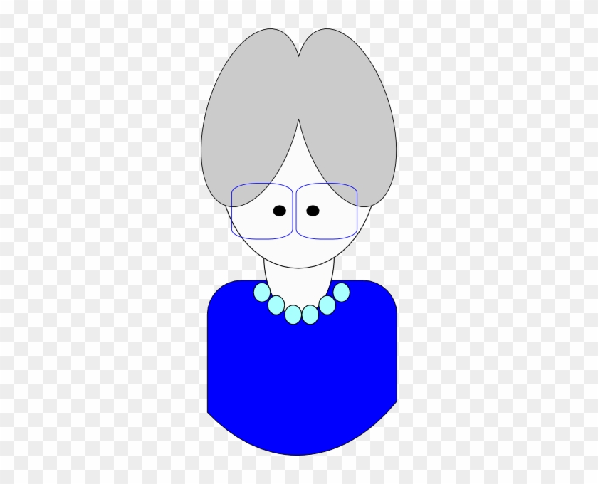 Blue Grandma Cartoon Clip Art - Cartoon #325286