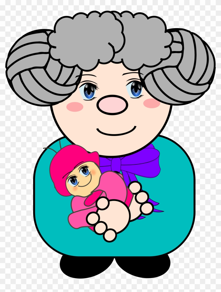 Clipart Grandma With Baby - Grandma And Baby Clipart #325314