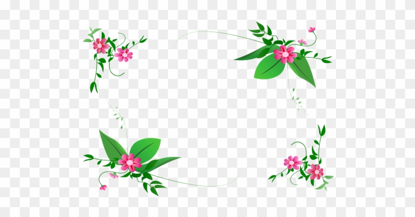 Flower Border Vector Png 284 Transpapng - Green Flower Border Design #325320