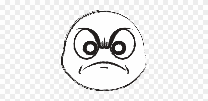 Angry Cartoon Face Sketch - Angry Cartoon Face #325387