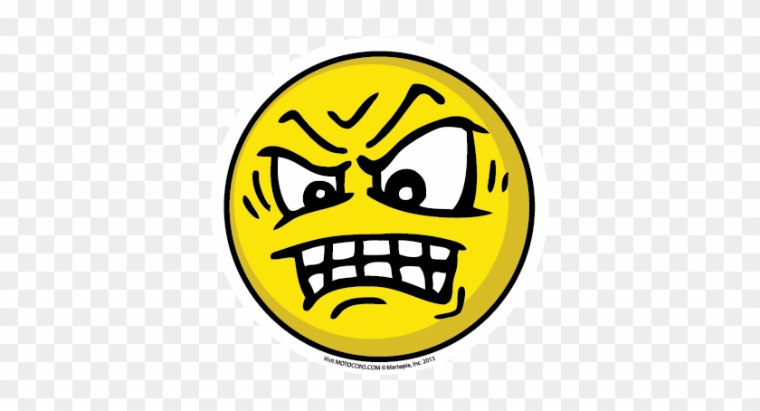 Angry Face Emoticon Car Or Fridge Magnet Motocons - Cranky Emoticon #325390