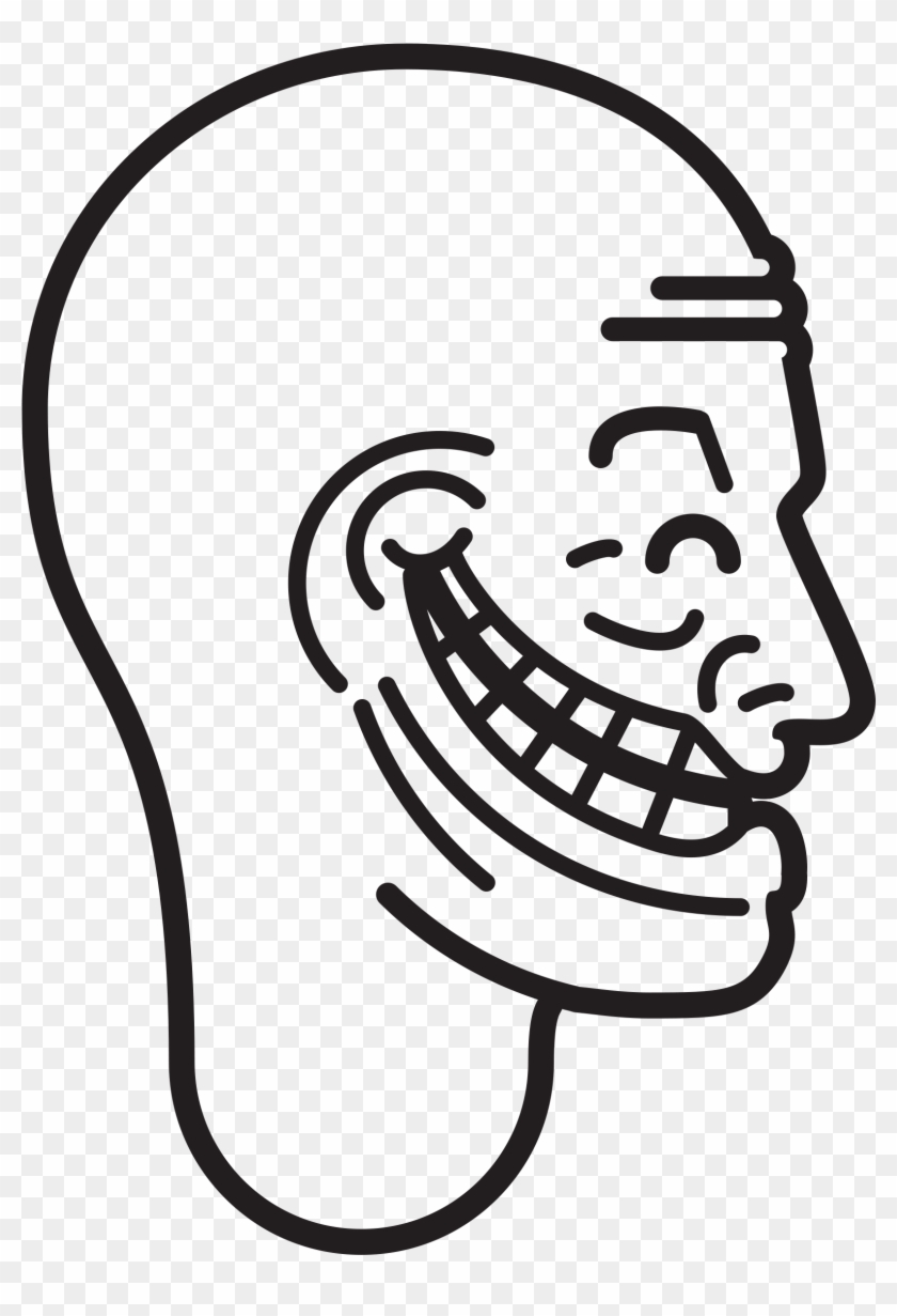 Clipart - Troll Face From The Side #325427