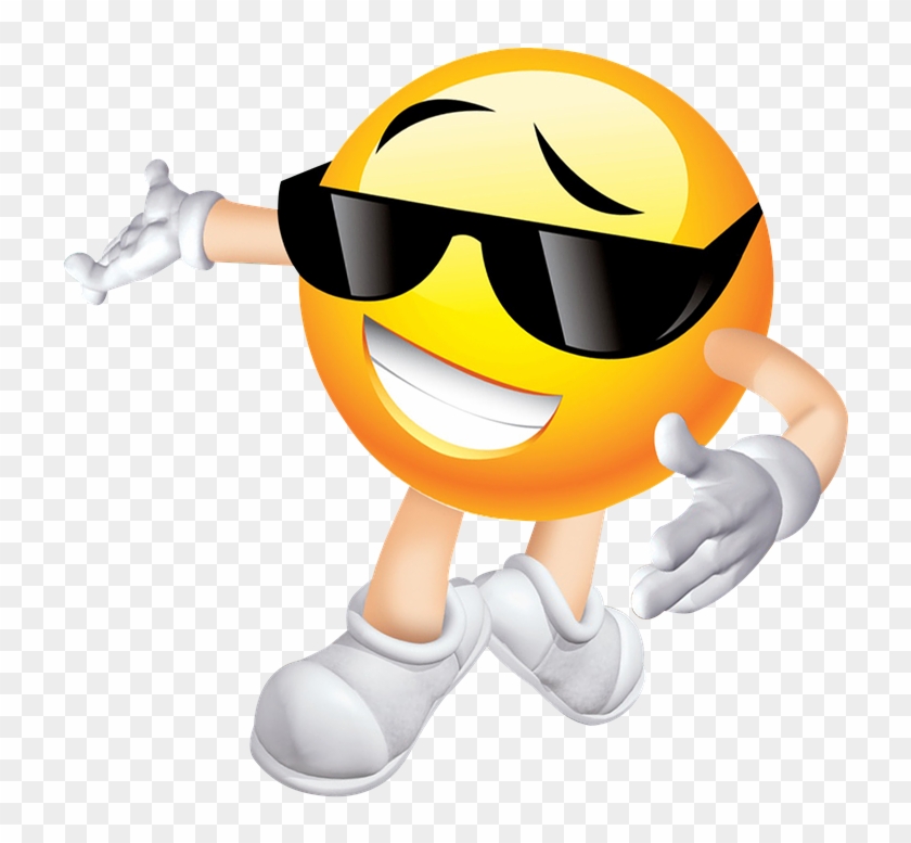 Emoji Transparent Free Illustration Emoji Summer Image - Smile Sunglasses Emoticons Smiley Bumper Sticker 4x4 #325533