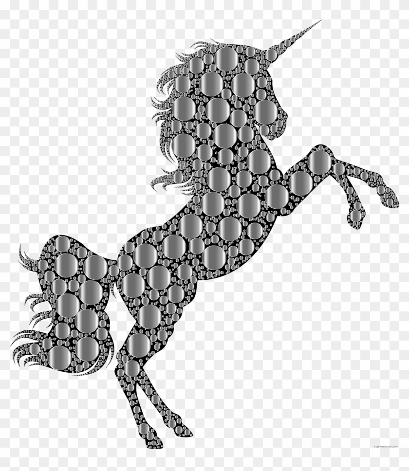 Silver Unicorn Silhouette Animal Free Black White Clipart - Unicorn Silhouette Free #325537