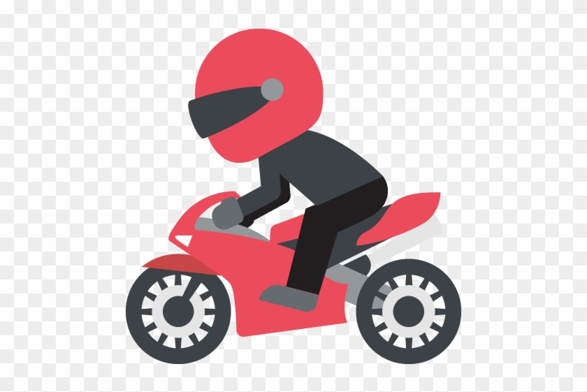 Racing Motorcycle Emoji Vector Icon - Medios De Transporte Terrestre Acuatico Y Aereo #325552