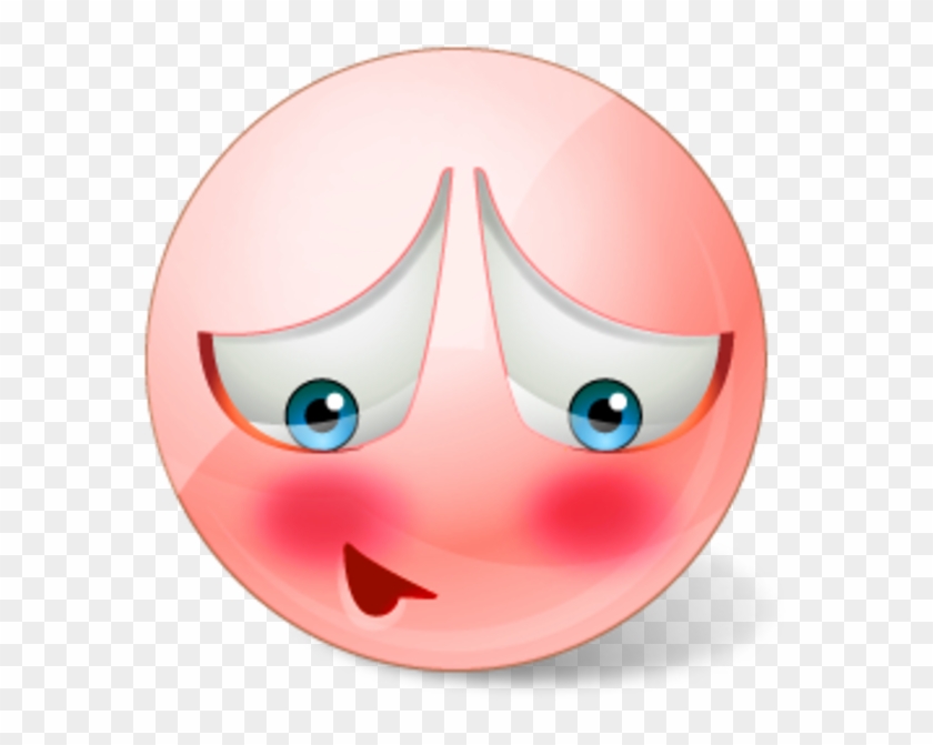 Ashamed Face Emoticon Clipart - Caras Rojas De Verguenza #325669