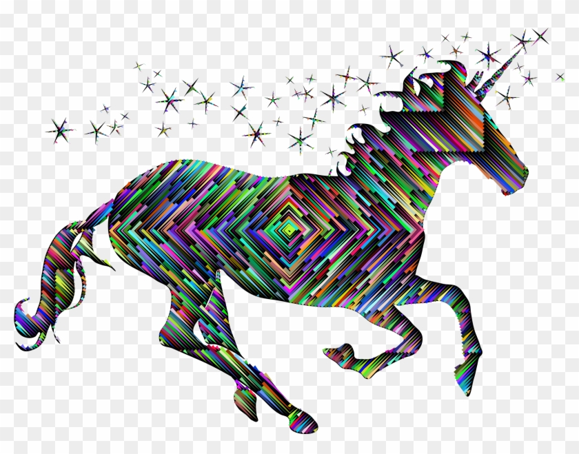 Magical Unicorn Silhouette Concentric With Background - Unicorn Silhouette Png #325691