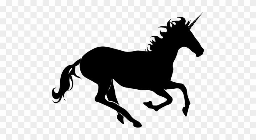 Magical Unicorn Silhouette Public Domain Vectors - Unicorn Silhouette Png #325719