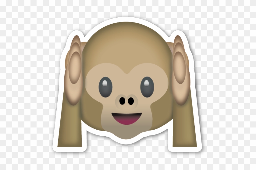 Hear No Evil Monkey - Monkey Covering Ears Emoji #325745