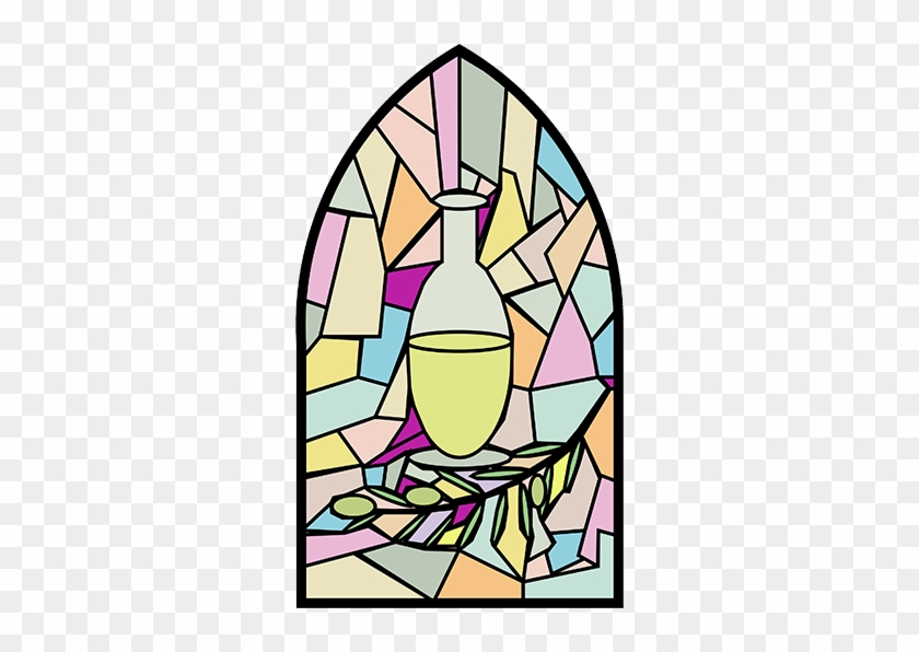 The Seven Sacraments - Catholic Anointing Symbols In Stained Glass #325786