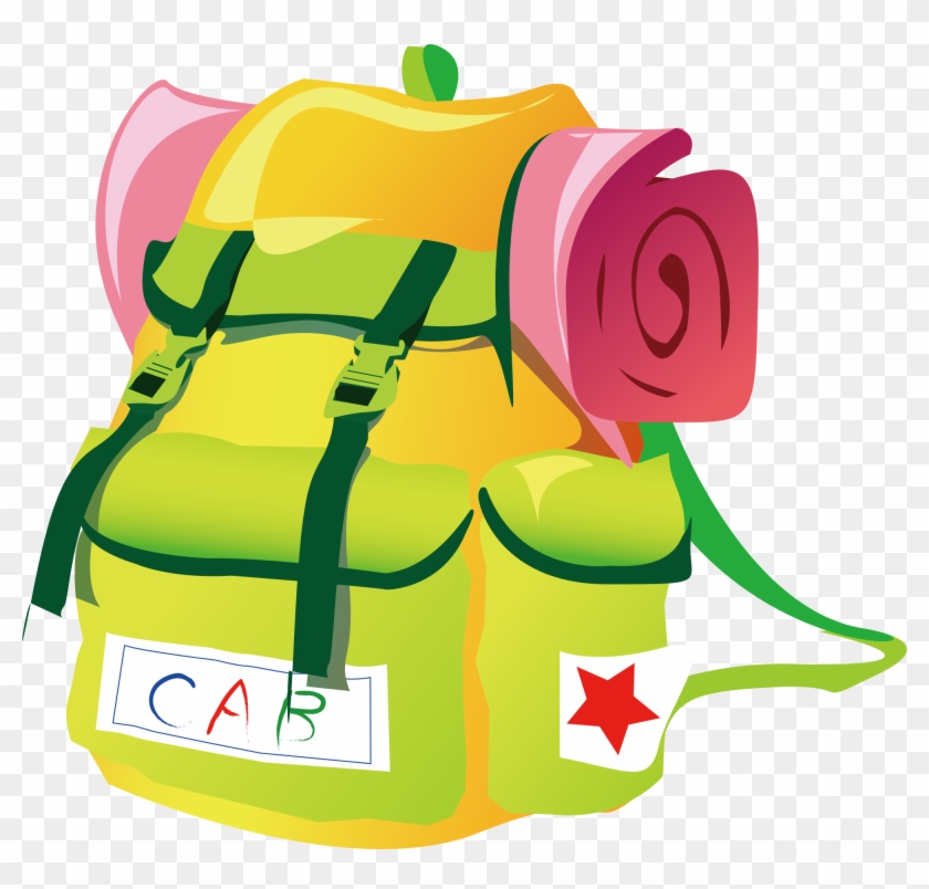 Backpacks And Sleeping Bag Clipart - Travel Bag Vector Png #325824