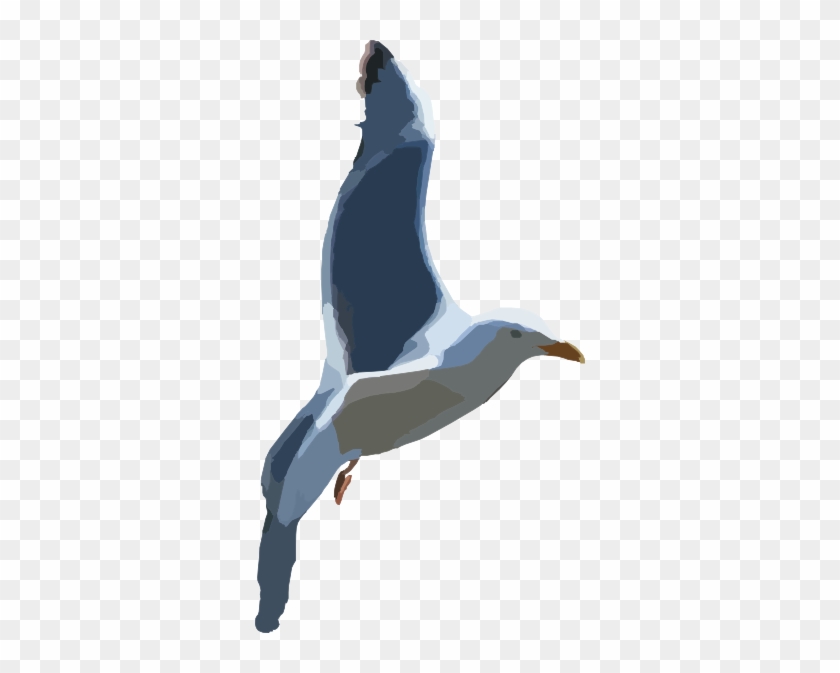 Cartoon Flying Seagull Clipart #325839