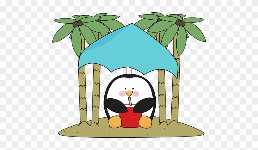 Penguin On An Island - Penguin With Palm Tree #325862