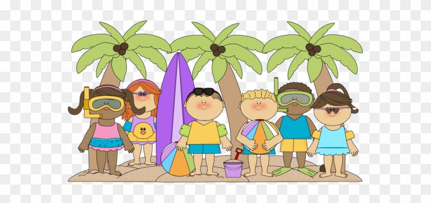 Kids At The Beach Clip Art - June Clipart #325864