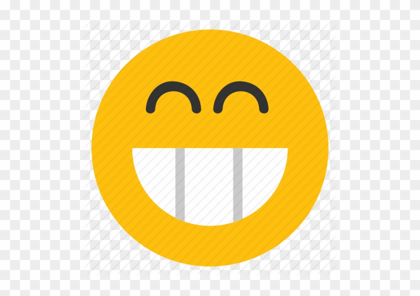 Big Grin, Emoticons, Grin, Happy, Round Smiley, Smiley - Grin Emoticon #325896