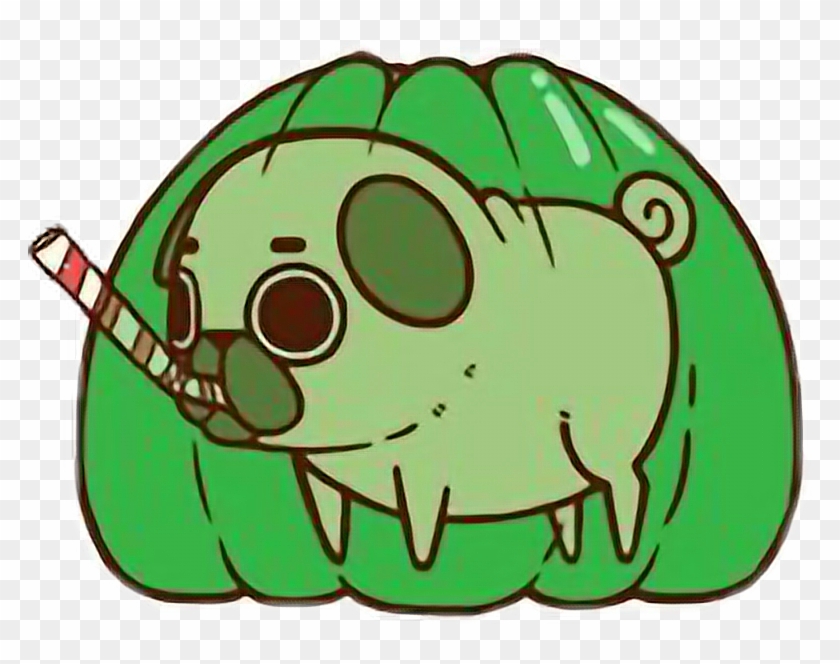 Cute Kawaii Pug Chibi Food Jellyfreetoedit - Puglie Pug #325897