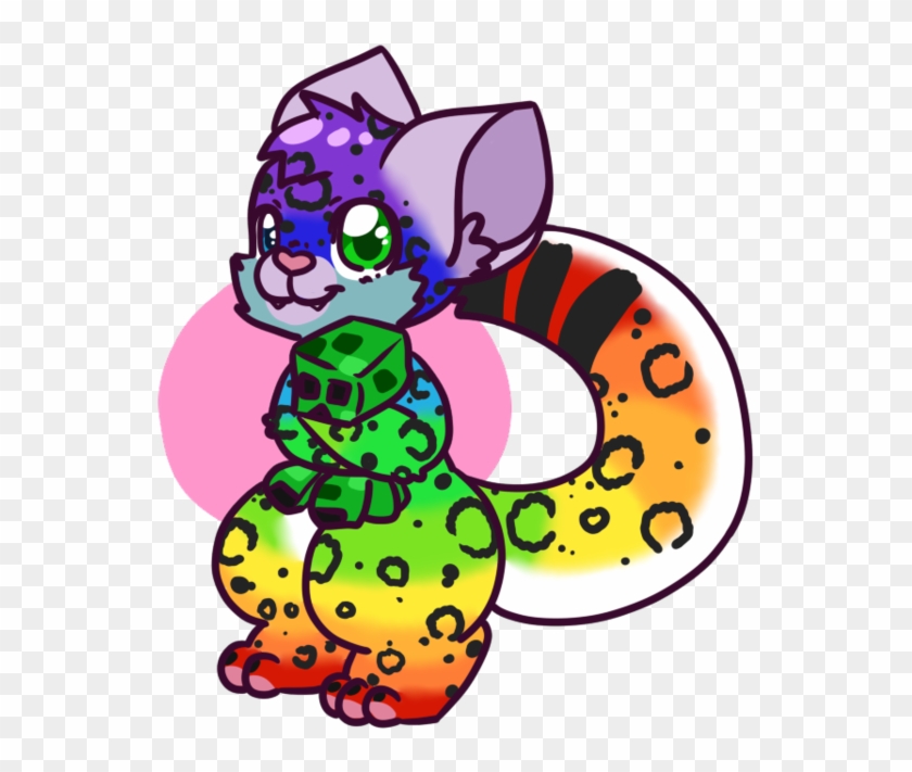 Rainbow Chibi Leopard Commission By Kawaii Fur Costumes - Cartoon #326015