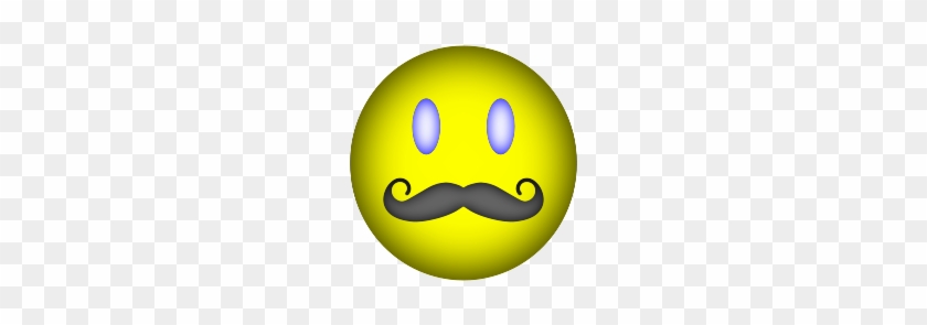 Free Happy Face Mustache - Smiley #326085
