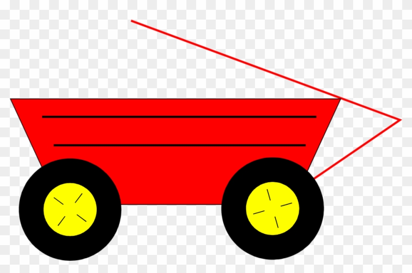 Illustration Of A Red Wagon - Wagon Clipart Transparent Background #326140