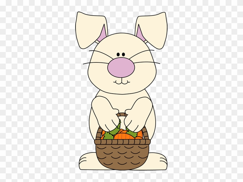 Patchwork Clipart Basket Yarn - Bunny With Easter Basket #326501