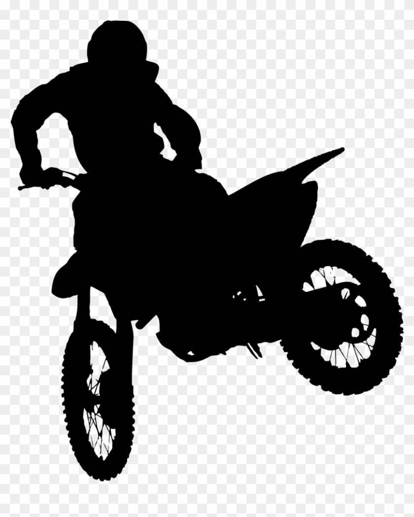 Onlinelabels Clip Art - Moto Cross Silhouette #326594