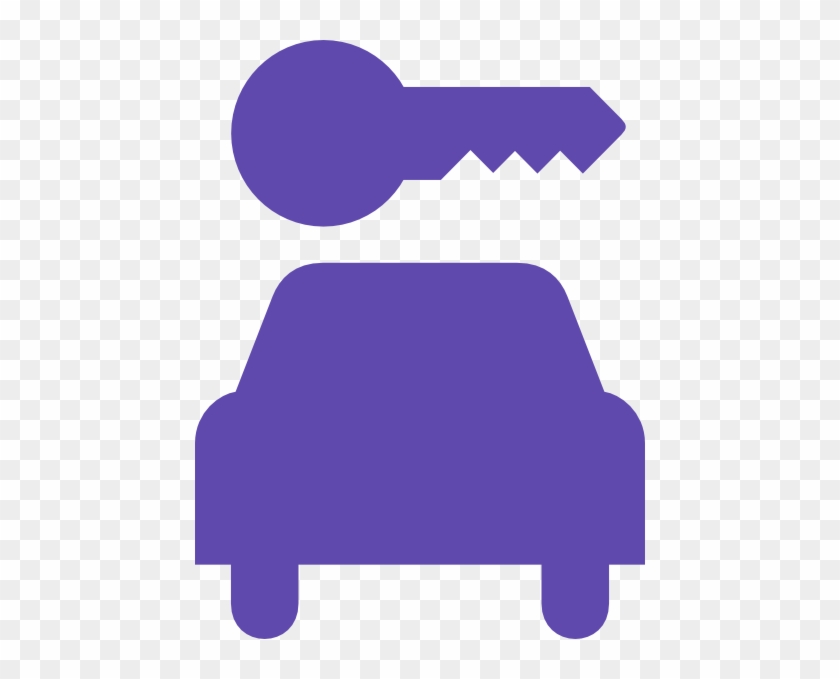 Car And Key Clip Art At Clker - Car Rental Icon #326596