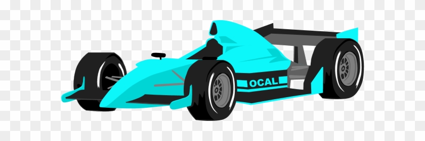 Racing Clipart Formula 1 - Blue Race Car Clip Art #326602