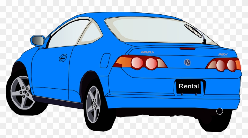 Blue Car Clipart Car Light - Car Clipart Back View #326663