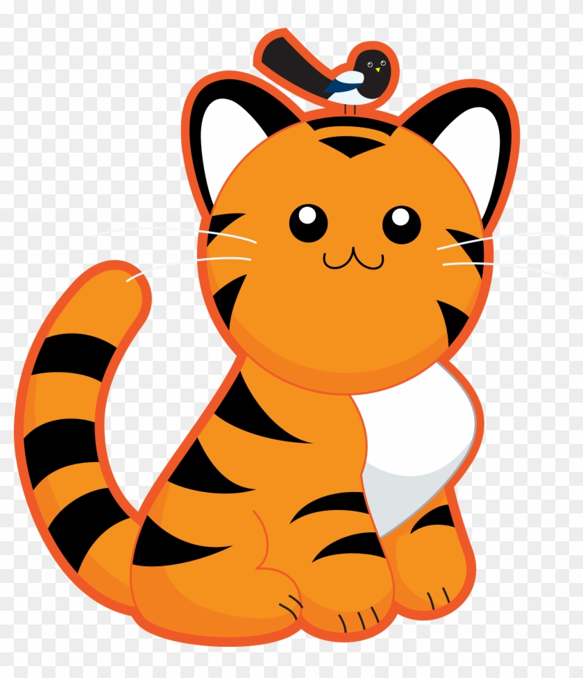 Roary, Kimchi Kawaii's Tiger Mascot With A Magpie - Cat #326707