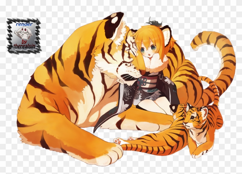Anime White Tiger Neko