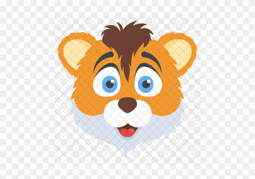 Latest Cartoon Tiger Face Icon With Lion Face Animation - Tiger #326767