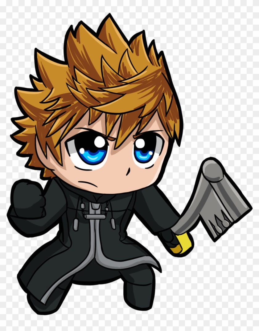 Roxas Kingdom Hearts Iii Chibi Sora - T-shirt #326817