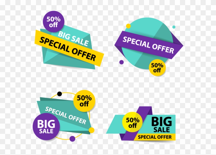 Colorful Shopping Sale Flyer, Sale, Banner, Offer Png - Shoping Element Vector Png #326854