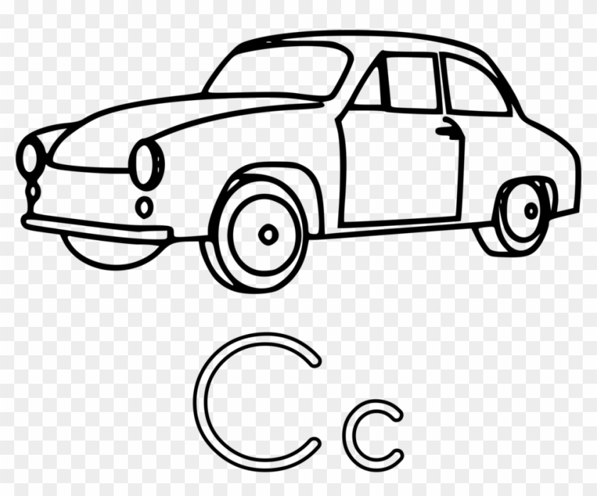 Car Outlines - Colouring Page Of A Car #326930