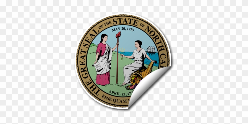 Sticker Of North Carolina Seal - Great Seal Of North Carolina Shower Curtain #326939