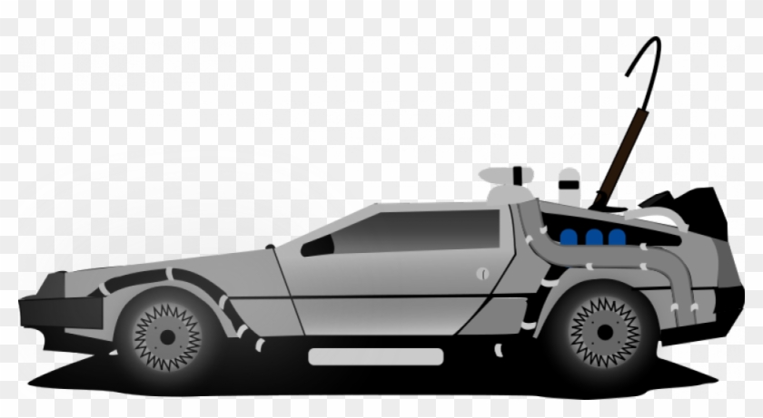 Delorean Dmc-12 Car Vector Clip Art - Back To The Future Delorean Clipart #326961