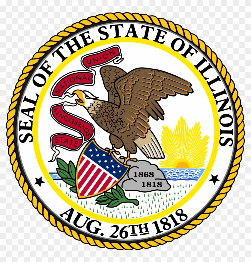 Flag Of Illinois Seal Of Illinois - State Seal Of Illinois #327001