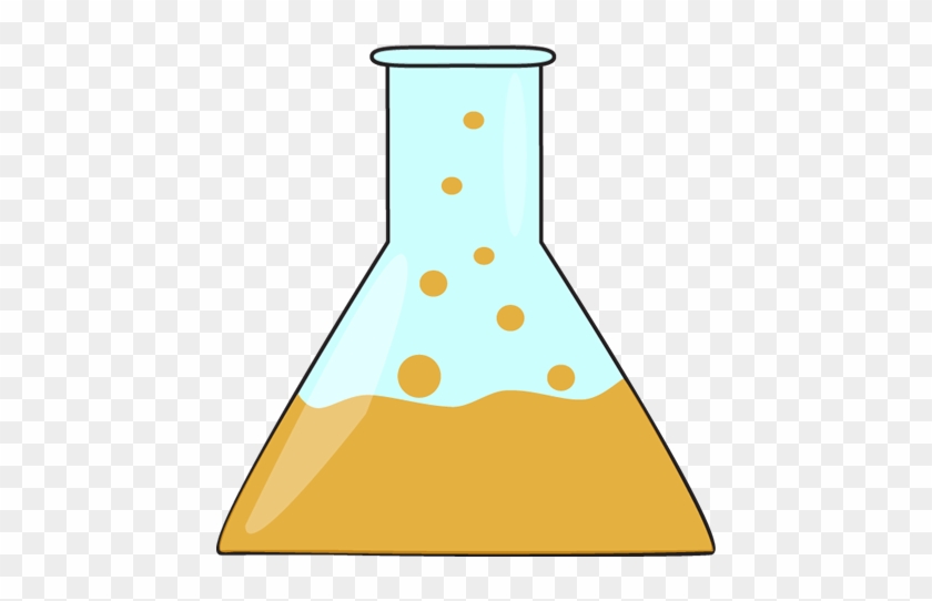 Orange Bubbling Science Beaker - Science Flask Bubbling #327005