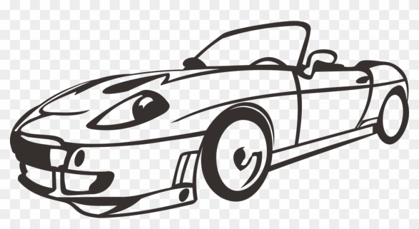 Convertible Car Coloring Pages Free - Carro Desenho Sem Fundo Png #327021