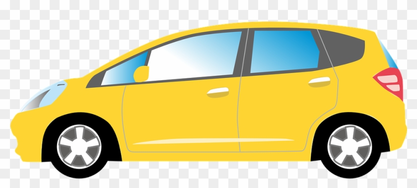Yellow Car Clipart - Honda Fit Clip Art #327036