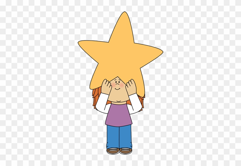 Girl Holding A Star Above Her Head - My Cute Graphics Star #327047