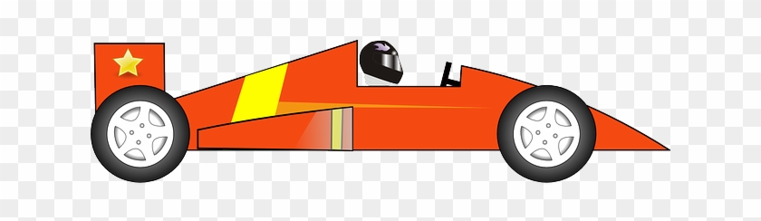 Orange Race Car Clip Art Clipart - Race Car Vector Png #327064