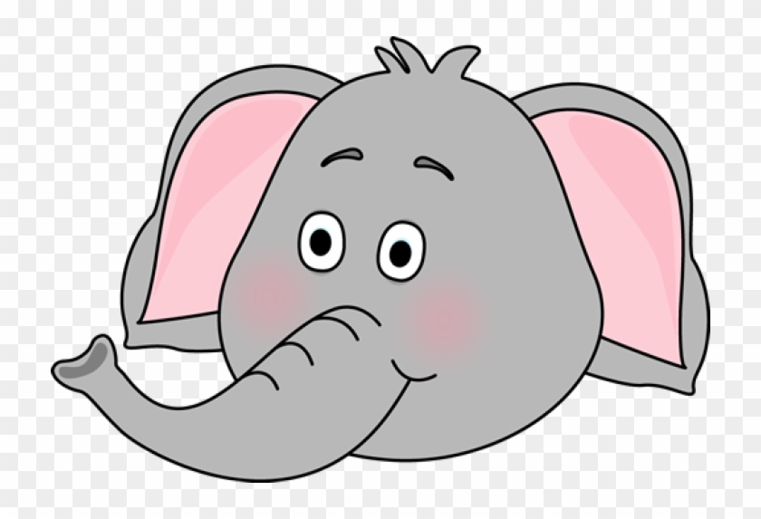 Elephant Clipart Face Outline - Trunk Of Elephant Clipart #327165