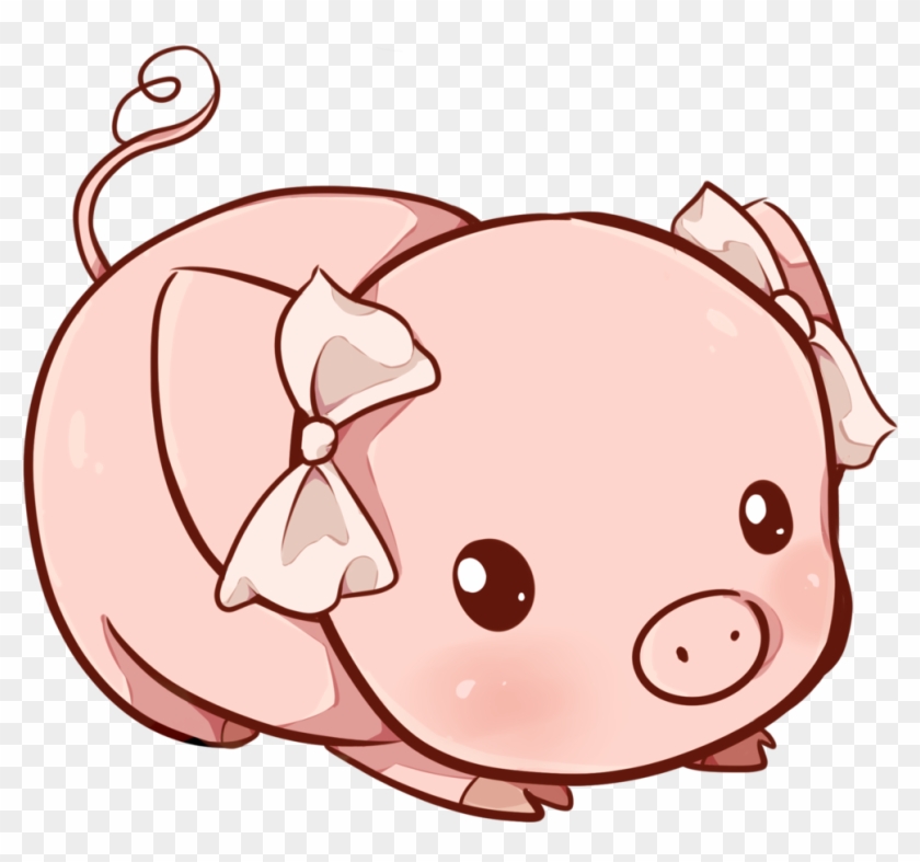 Kawaii Pig By Dessineka On Deviantart Kawaii Hippo - Cute Baby Pig Drawing #327194